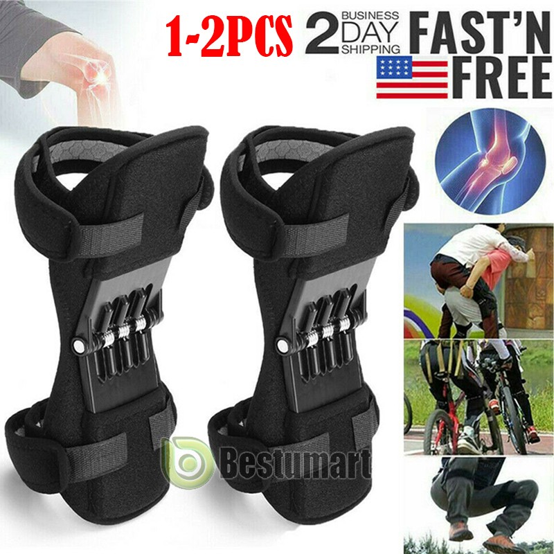 Non-slip Support Brace Rebound Spring Knee Pads Booster Lift Squat Sports Power
