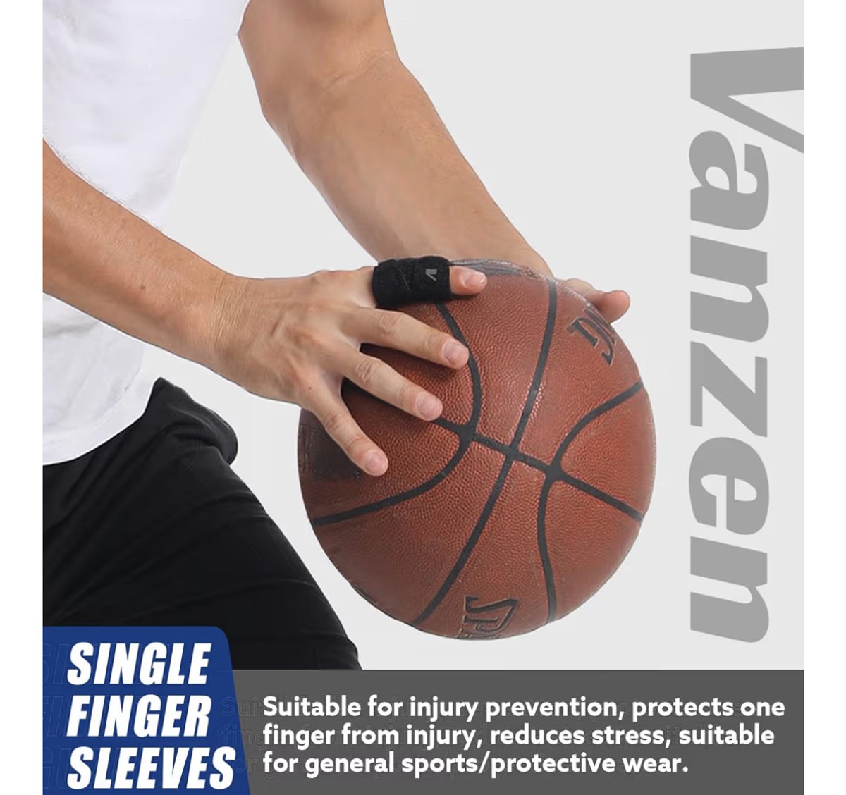 Vanzen Finger Splint 2-Pack Lightweight Cloth Buddy Straps