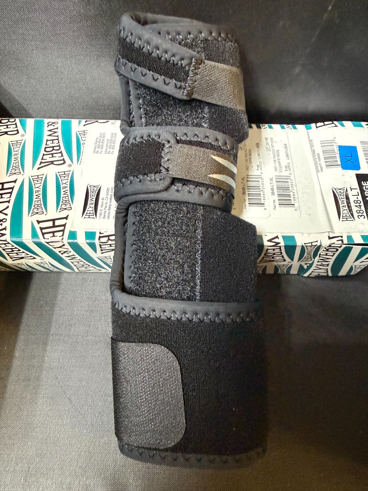 Hely & Weber Left XL Black 3848-LT TKO The Knuckle Orthosis Wrist Brace 3848LTXL