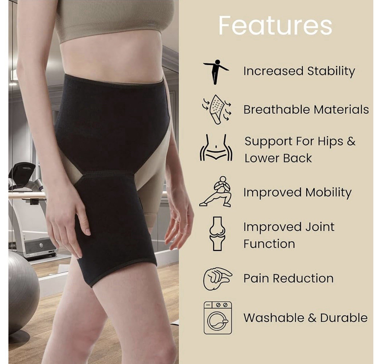 Hip Brace for Sciatica Pain Relief Devices, Belt Flexor Compression