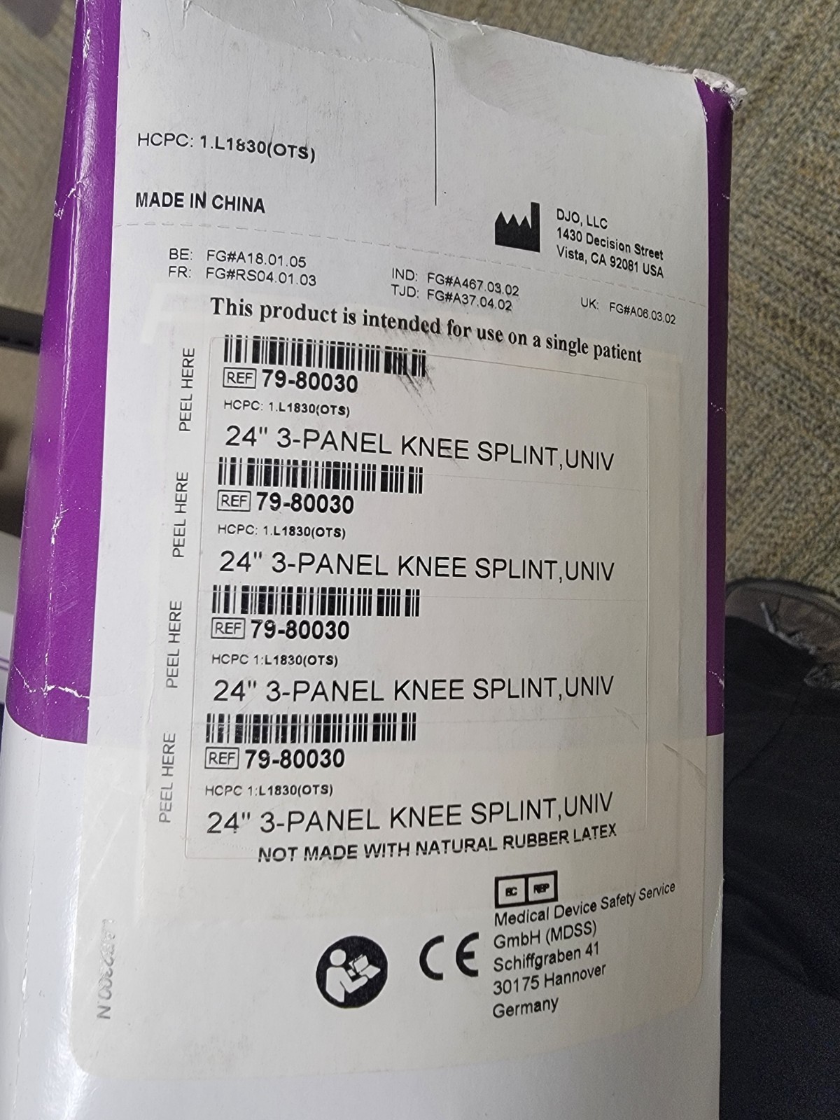 NEW Procare 3 Panel Knee Immobilizer
