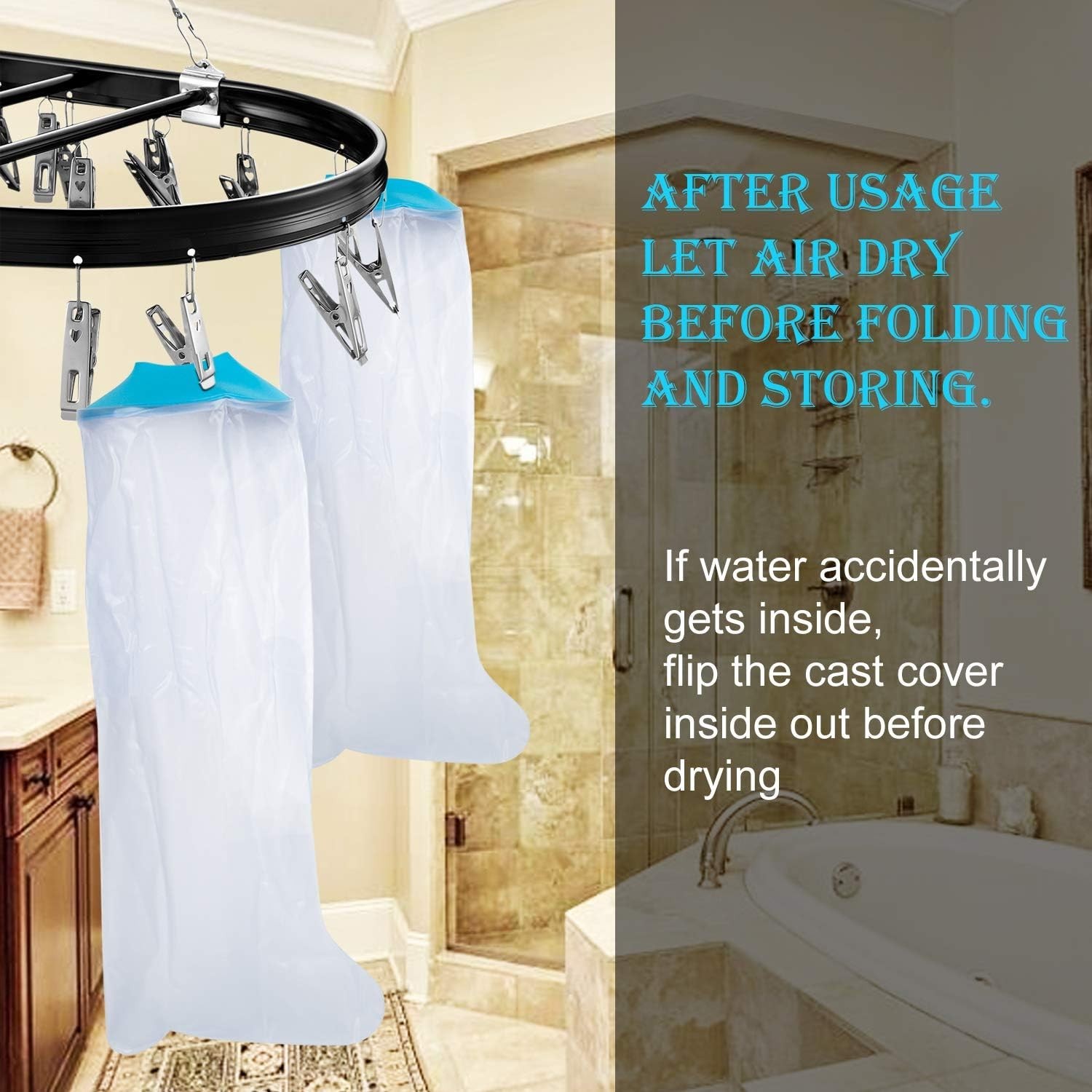Elastic Full Leg Cast Protector – Shower/Surgery Supplies