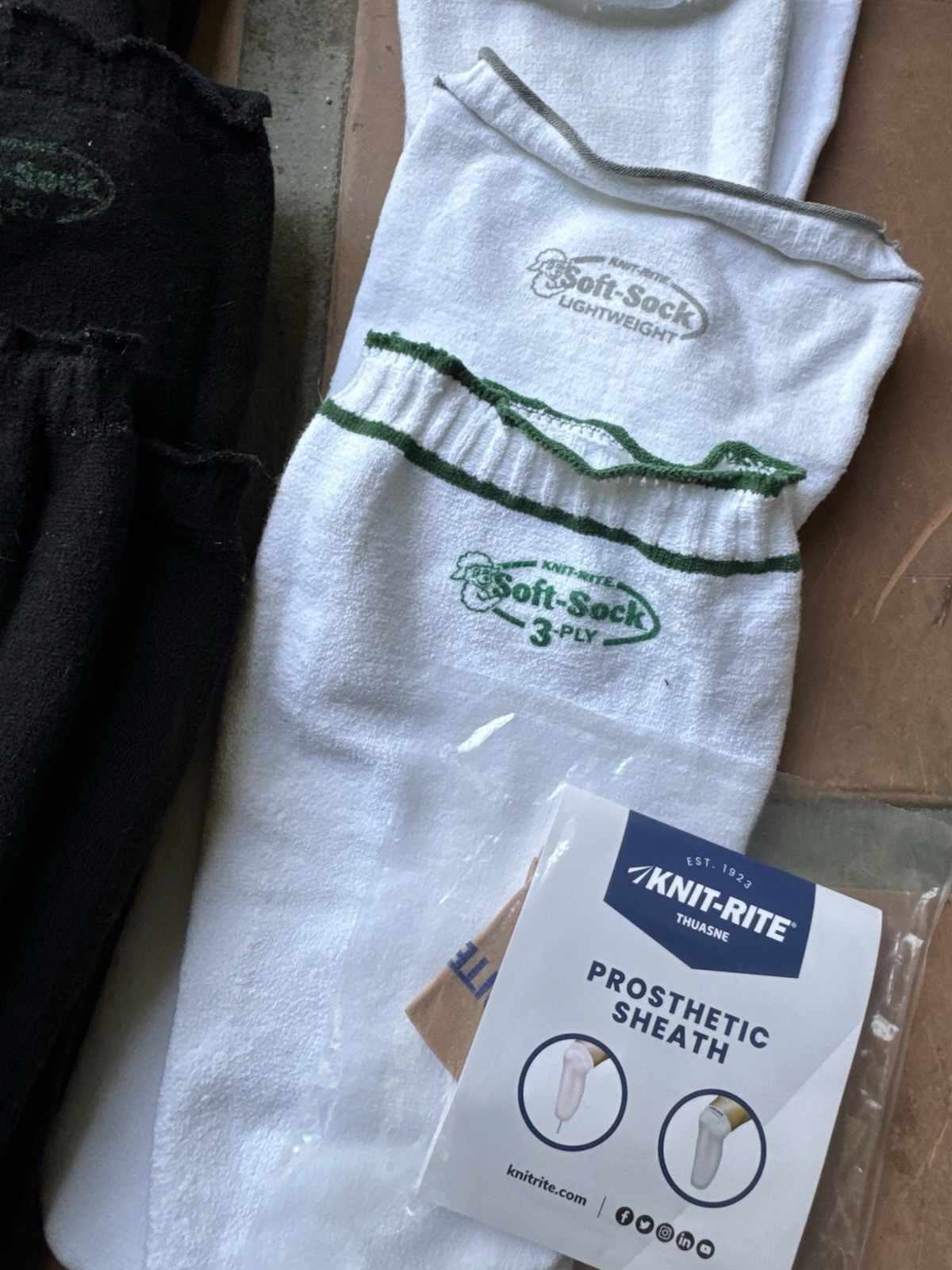 Knit-Rite Soft-Sock prosthetic sock Bundle