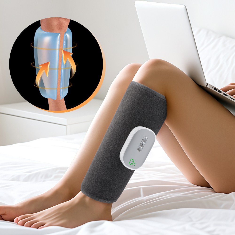 Electric Calf Air Compression Massager Air Pressure Leg Massager w/8 Intensities