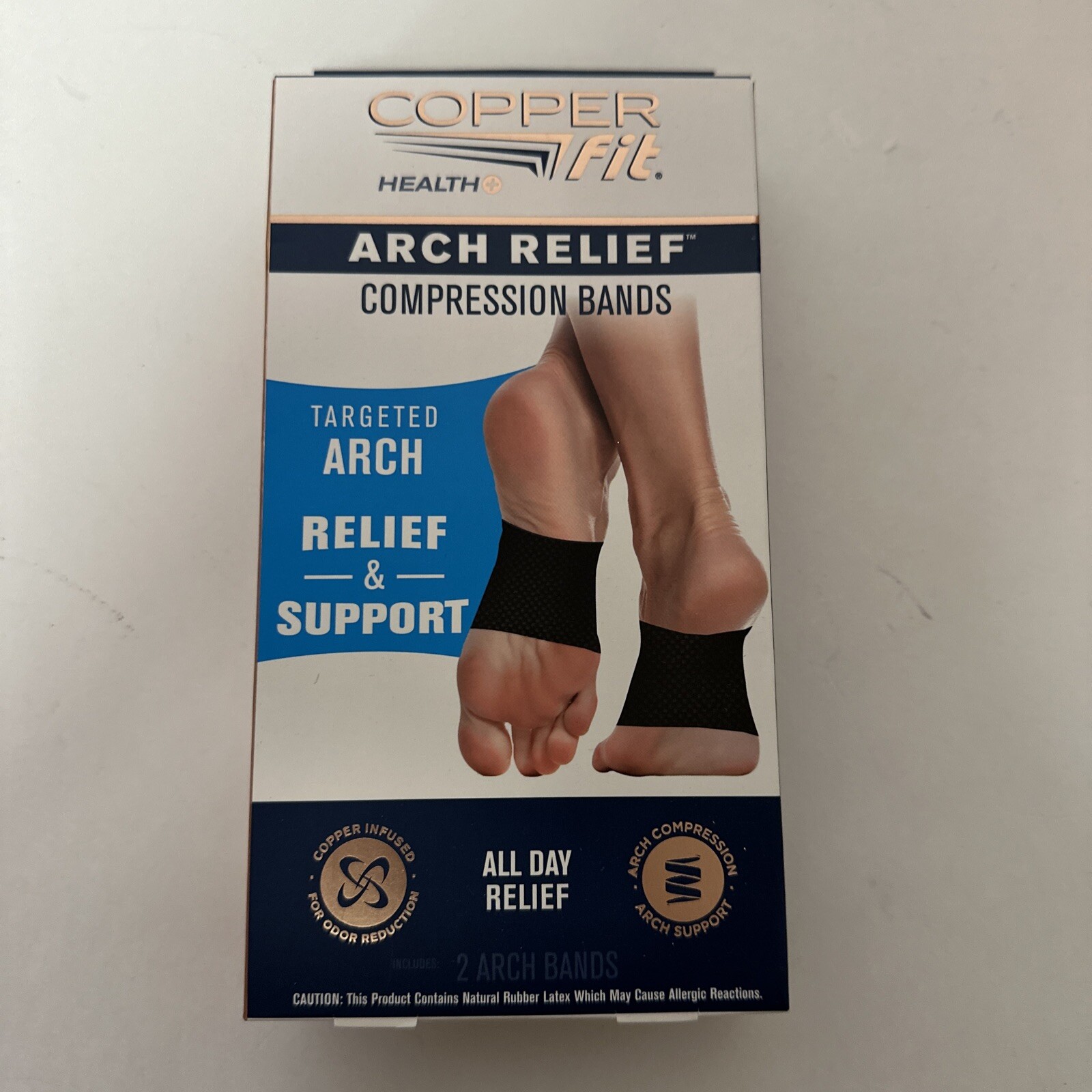 Copper Fit Arch Relief COMPRESSION BANDS One Size Fits Most