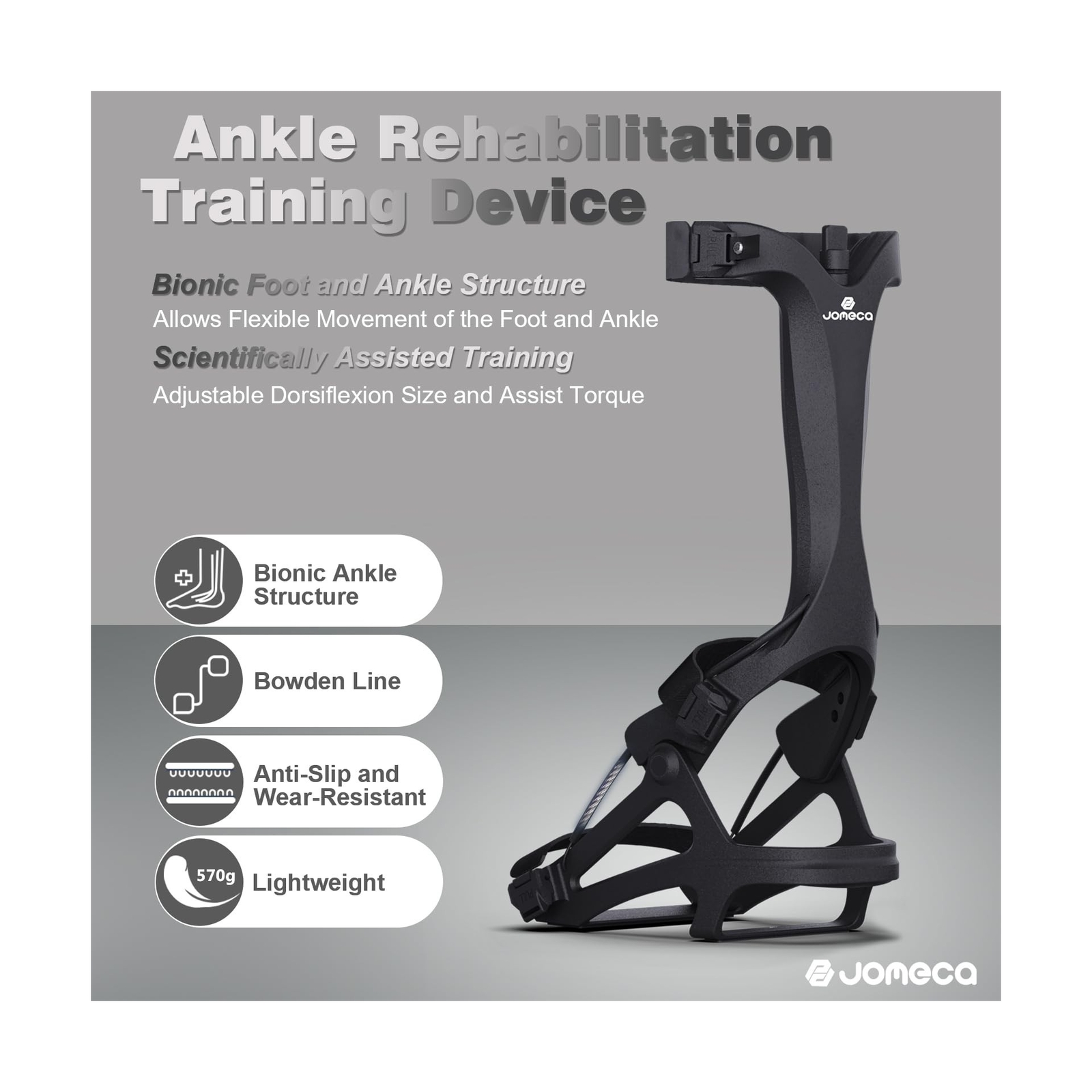 Ankle Joint Trainer Adjustable Dorsiflexion Torque for Foot Drop, Foot Varus …