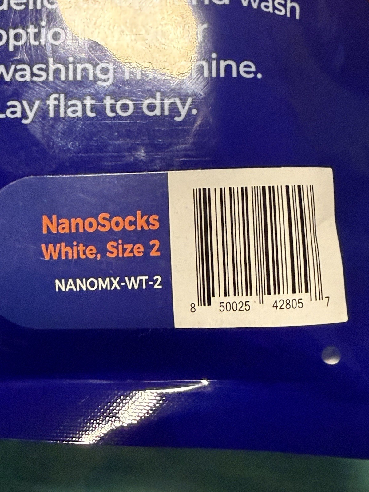 Nanosocks Socks 3D Nano-Weave Technology Nanomx-WT-2 White Size 2 NEW
