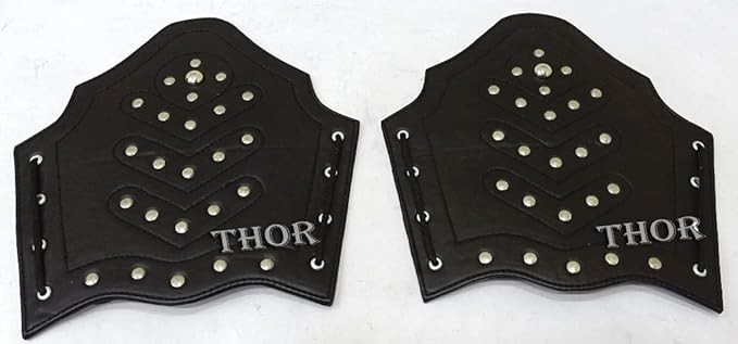 Leather Medieval Bracer Pair Gauntlet Arm Guard Rustic Vintage Home Decor Gift