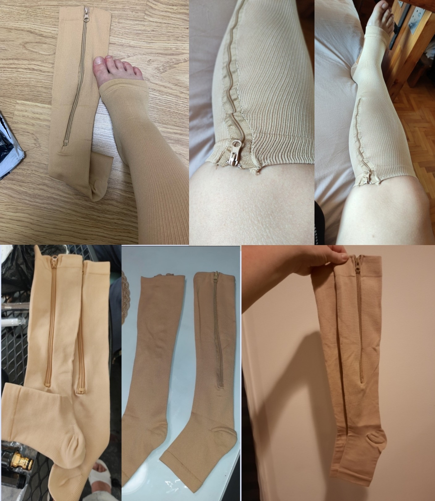 Medical Compression Stockings Sports Pressure Zipper Support Varicose Vein Socks