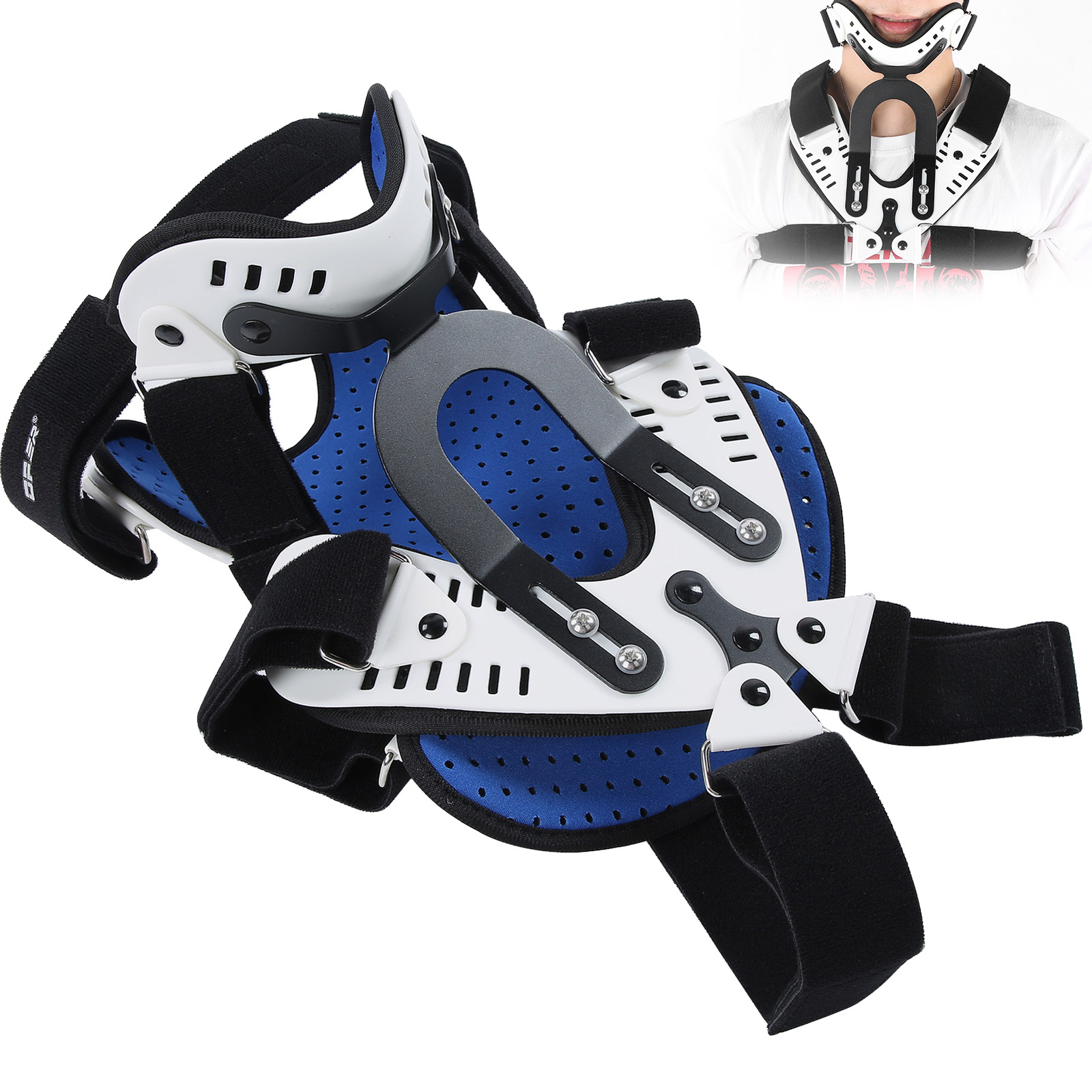 Neck Chest Cervical Thoracic Head Orthosis Support Brace Holder Frame