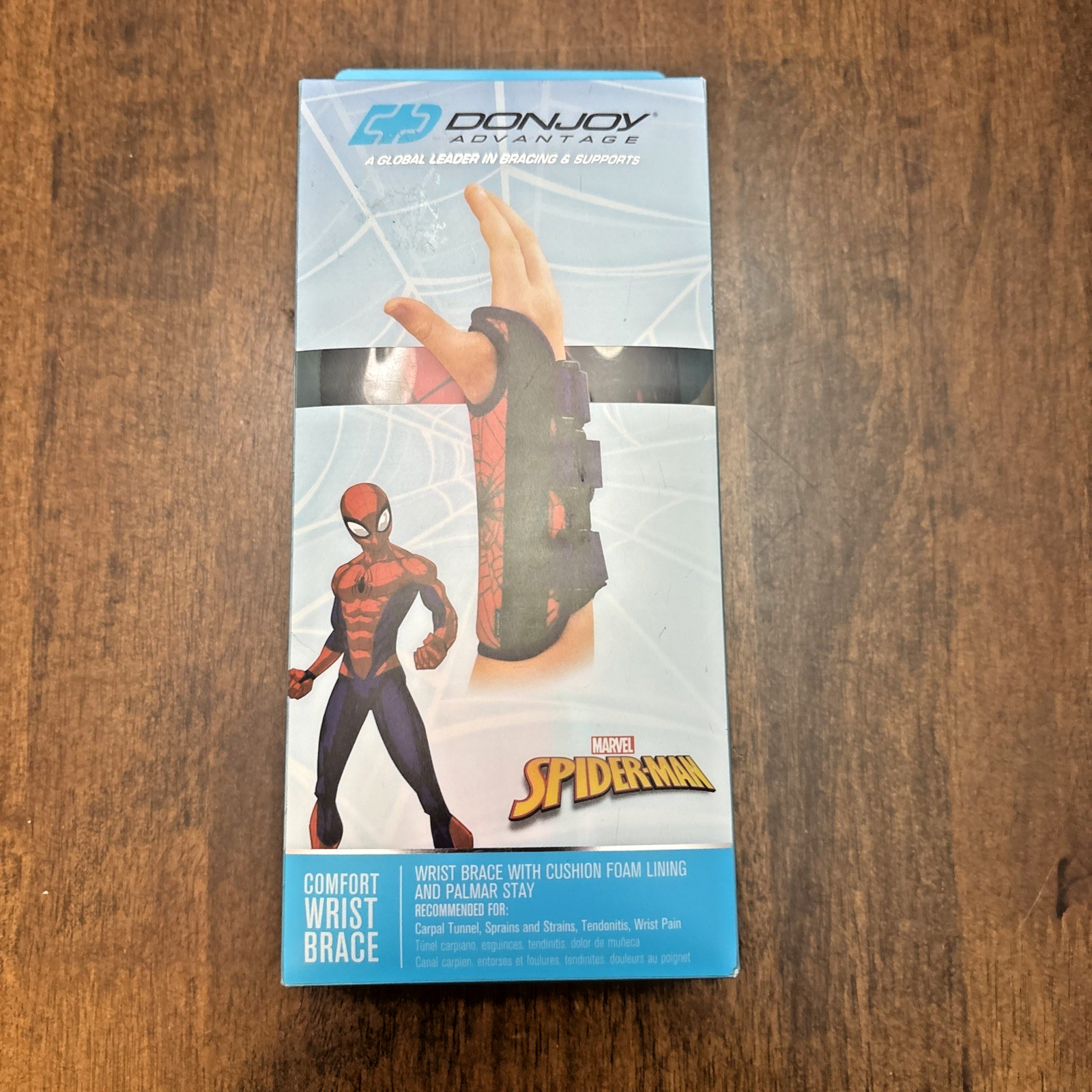 Marvel DONJOY Kids Spider-Man ADVANTAGE COMFORT WRIST BRACE Right NEW Youth