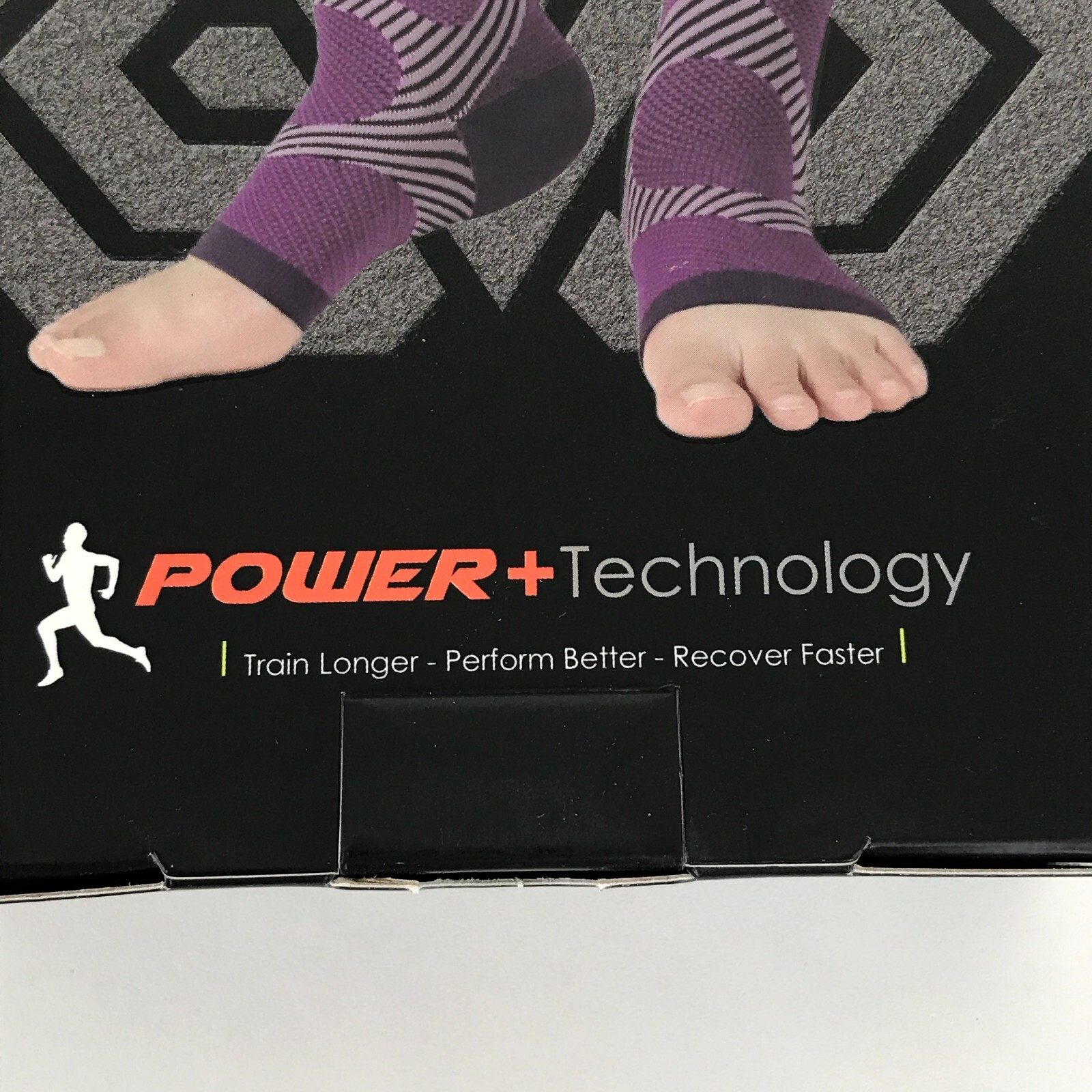 New Blitzu Compression Performance Foot Sleeves Purple Large Unisex