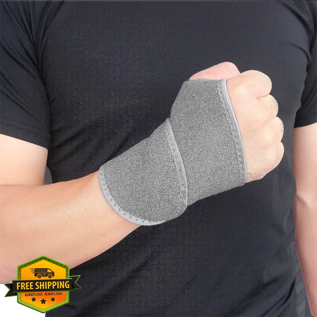 YUNYILAN Wrist Brace Carpal Tunnel Gray 2pk