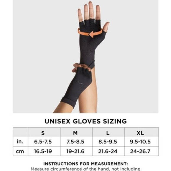 Tommie Copper Performance Gloves & a Pair of Wrist Sleeves with Palm Size XL