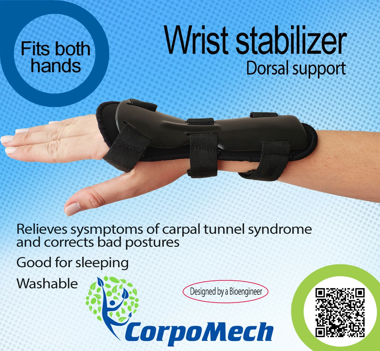 Wrist Brace – Hand Support Left/Right Fit – Carpal Tunnel Arthritis Tendonitis
