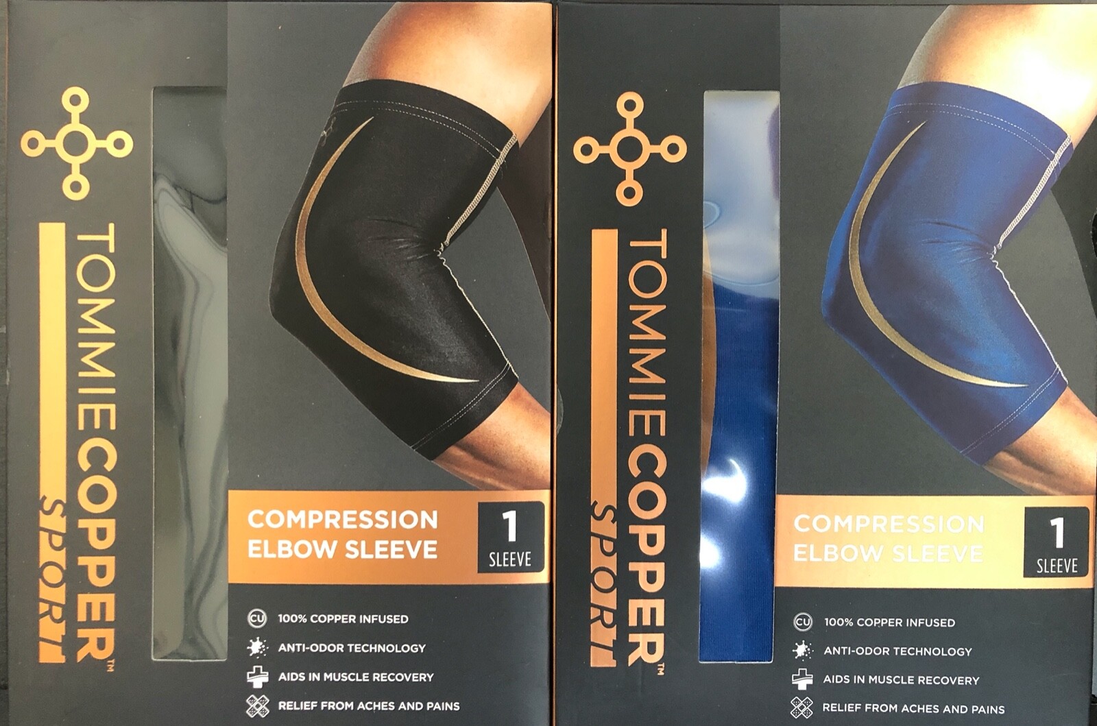Tommie Copper Sport Compression Elbow Sleeve Brace Joint Elbow Pain S/M & L/XL