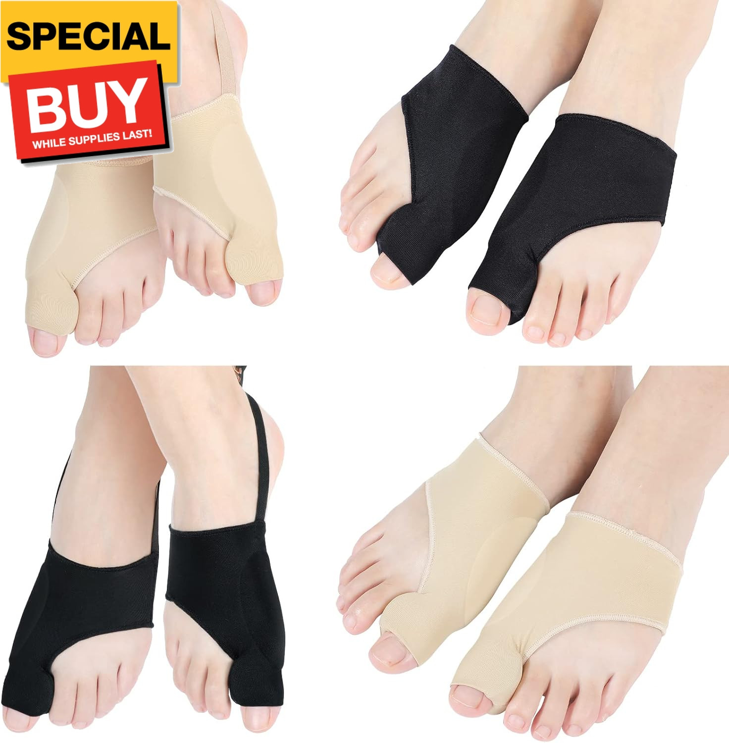 4 Pairs Bunion Corrector for Women Men Orthopedic Bunion Corrector Pain Relief S
