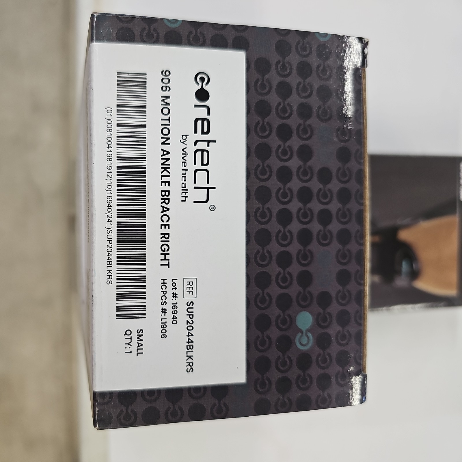 Coretech 906 Motion Ankle Brace by Vive Health. Small Right Foot