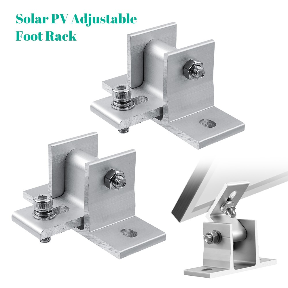 Adjustable Solar Panel Tilt Mount Brackets Kit Aluminum Mounting Set US STOCK