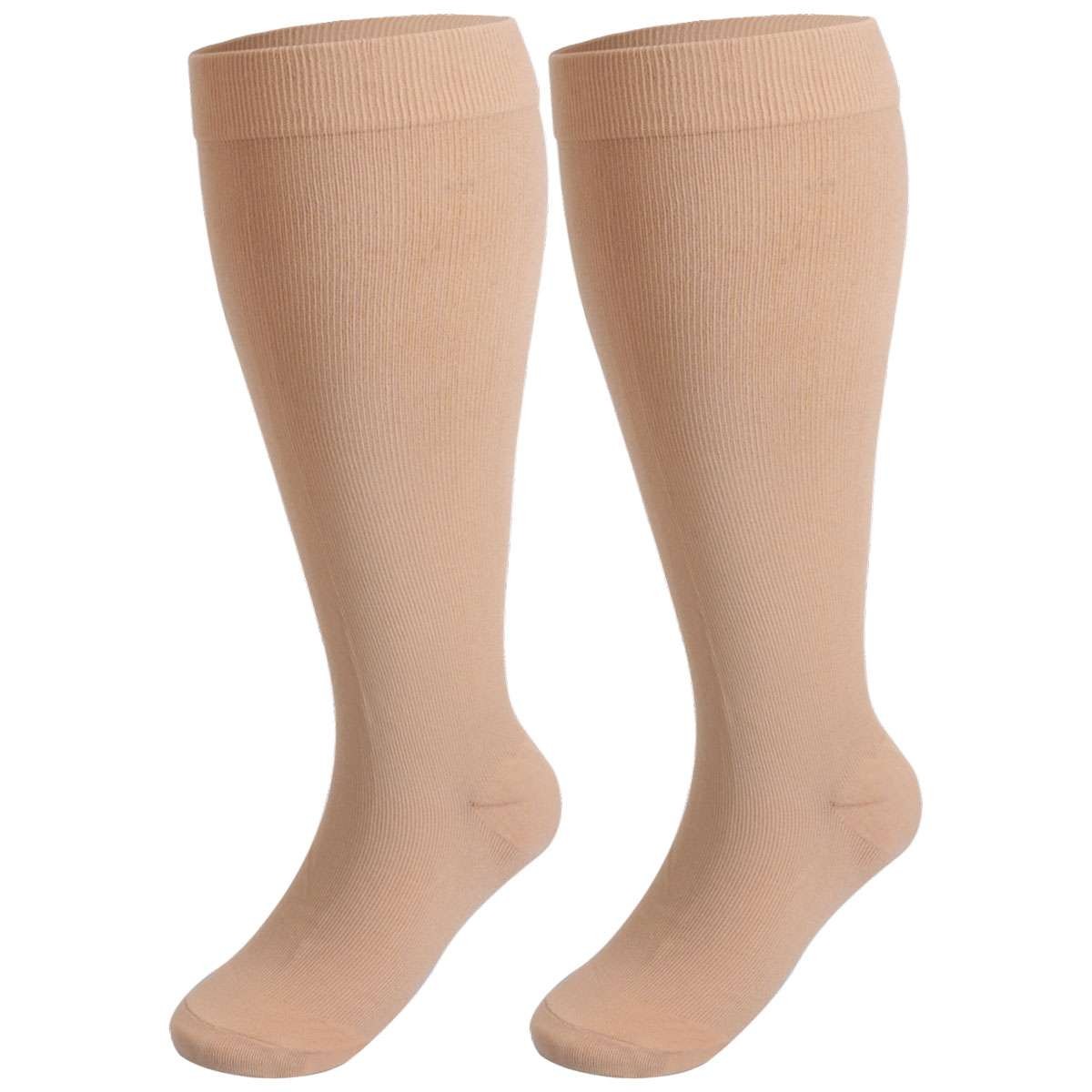 S-4XL Plus Size Compression Socks Calf Sleeve Men Women Extra Wide 20-30mmHg US