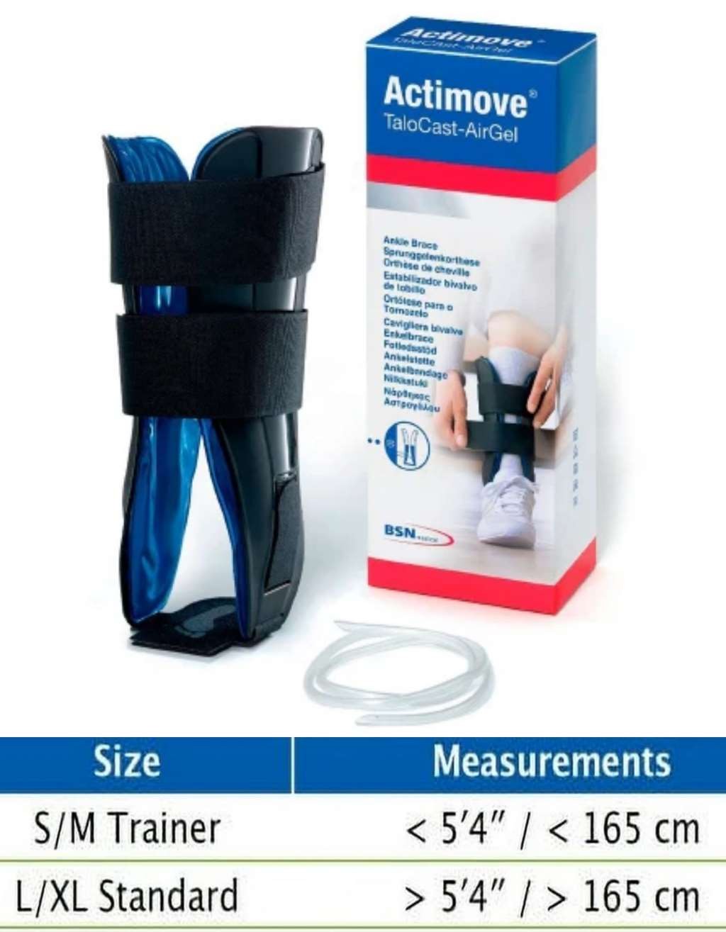 Actimove TaloCast AirGel Ankle Brace (Size: L/XL) Black