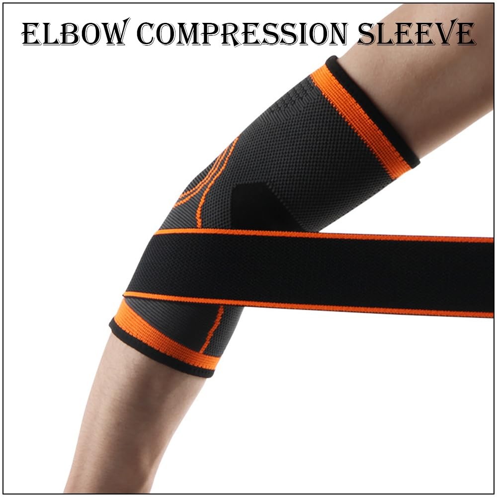 2 PCS Elbow Compression Sleeves Elbow Brace for Tendonitis Arm Compression Sl…