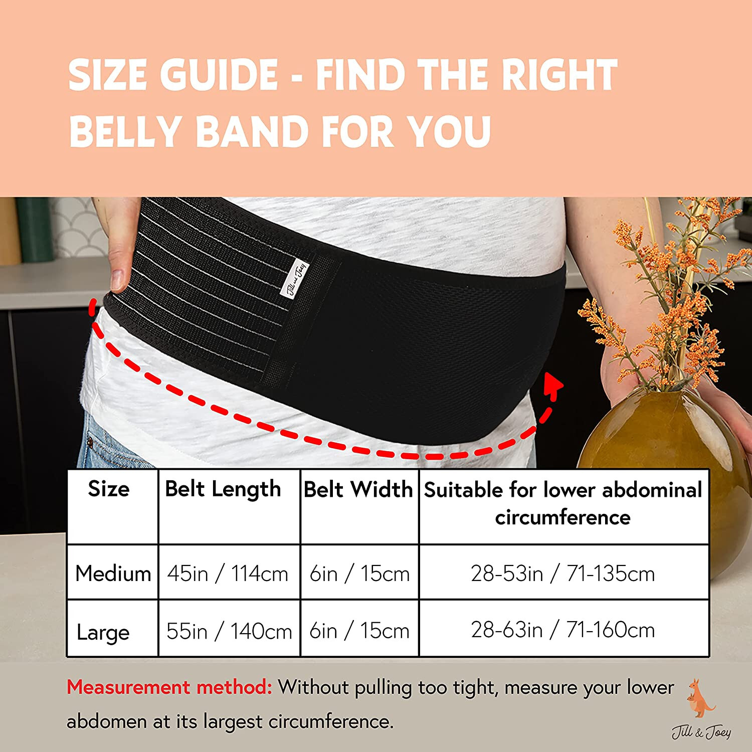 Maternity Belt Pregnancy Belly Back Support Large Jill & Joey FAST FREE SHIP NIB