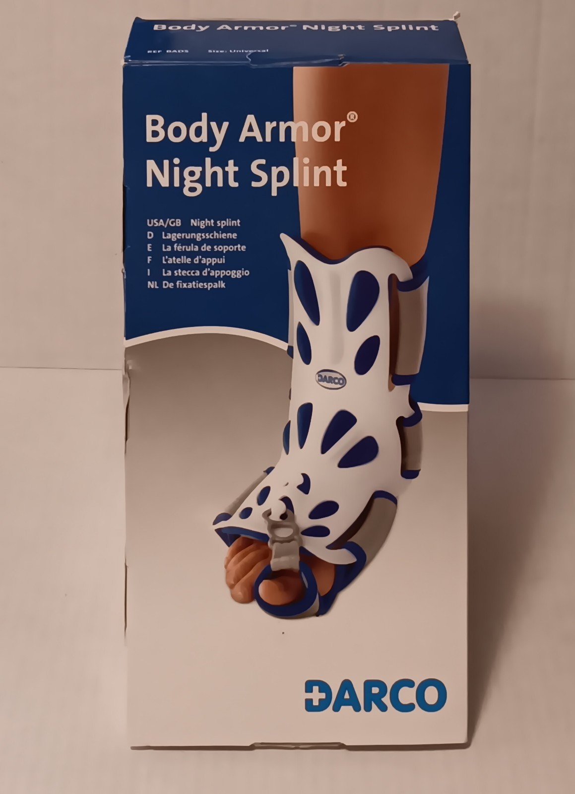 Genuine Darco Body Armor Night Splint Ankle Foot Toe Support Brace