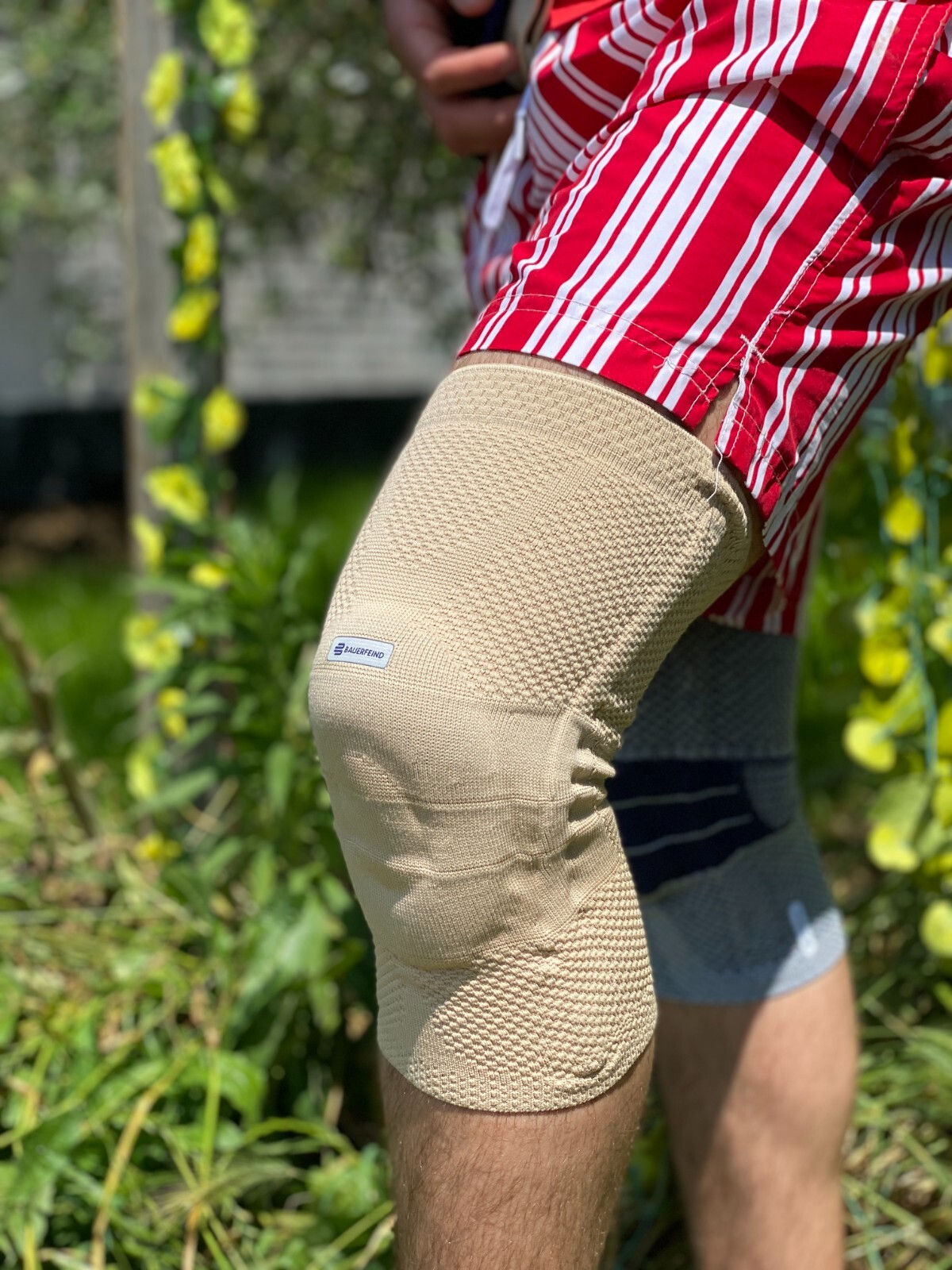 Bauerfeind GenuTrain Size 5 Knee Joint Brace Patella Support Bandage Sleeve ACL