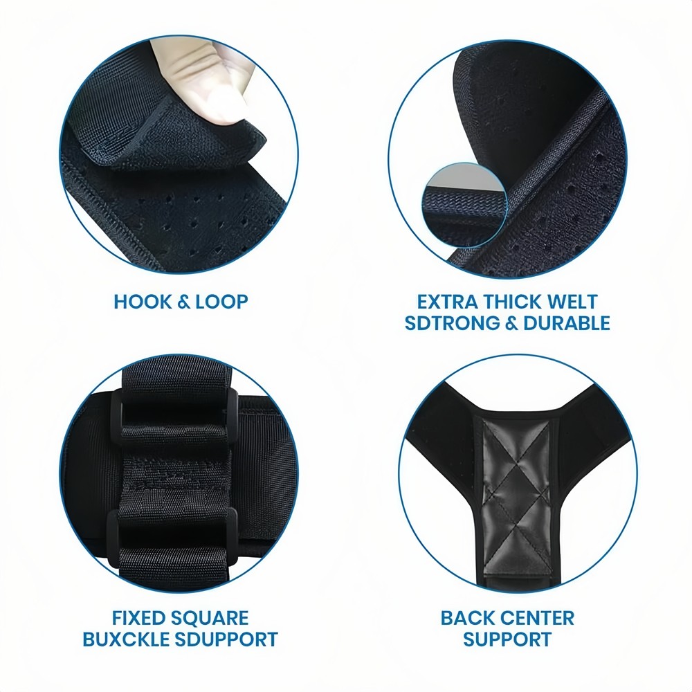 Adjustable Posture Corrector Low Back Support Shoulder Brace Belt for Men Women