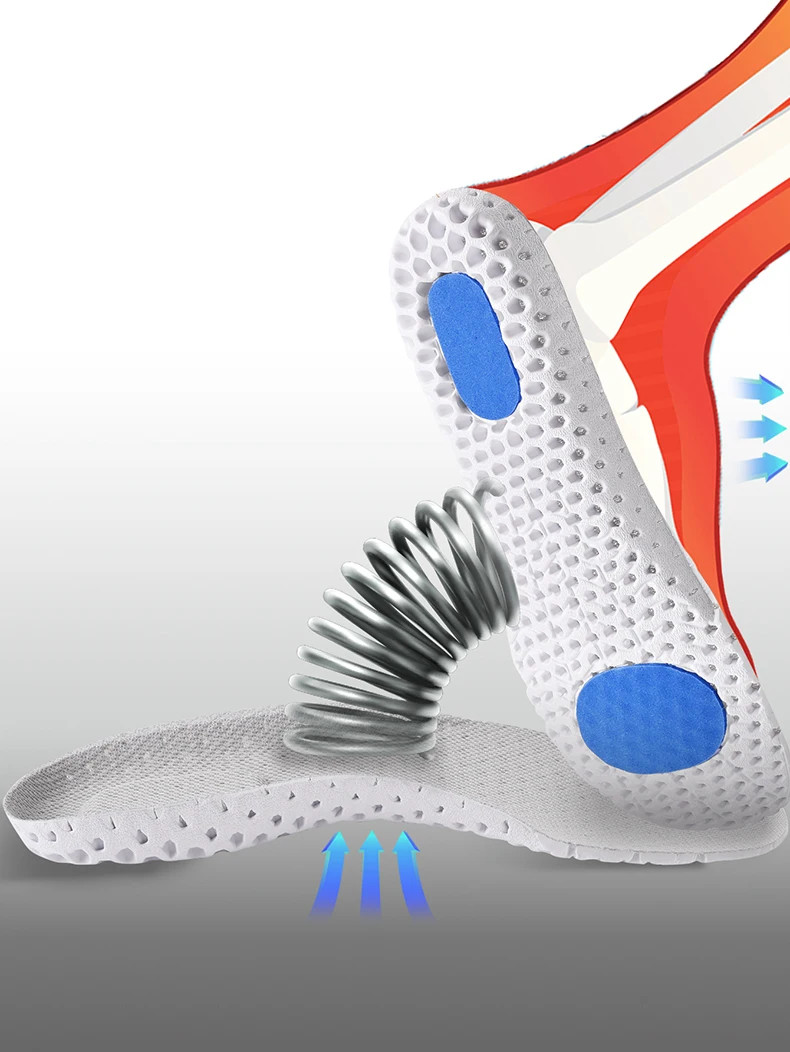 Sports Insole Shock Absorption Insoles For Shoes Wear Resisting Breathable Deodo