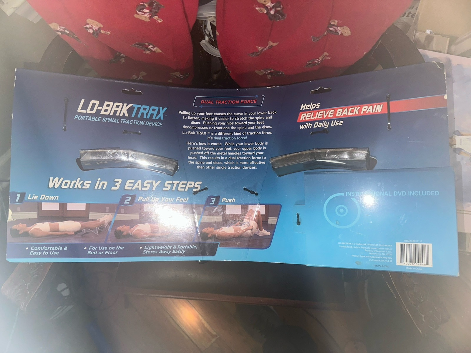 Lo-Bak Trax Portable Spinal Traction Device w/ Instructional DVD AS SEEN ON TV