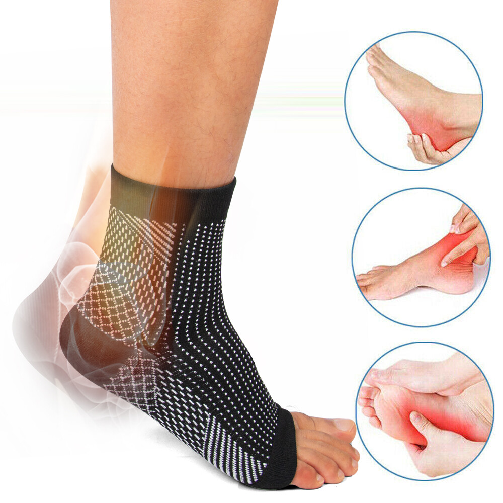Plantar Fasciitis Compression Socks- 30-35 mmHg Open Toe Sleeves for Foot Relief