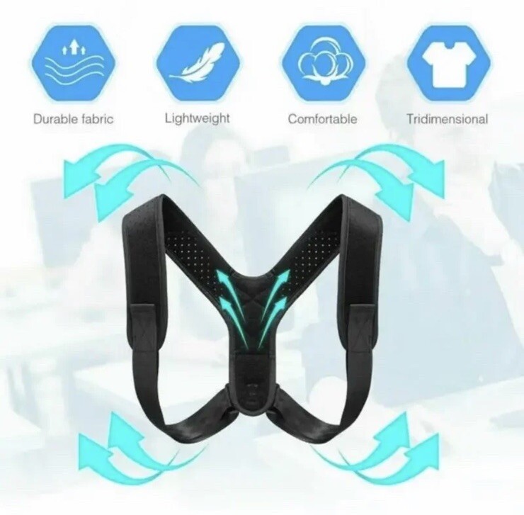 posture corrector Belt Unisex Black Color Size Medium