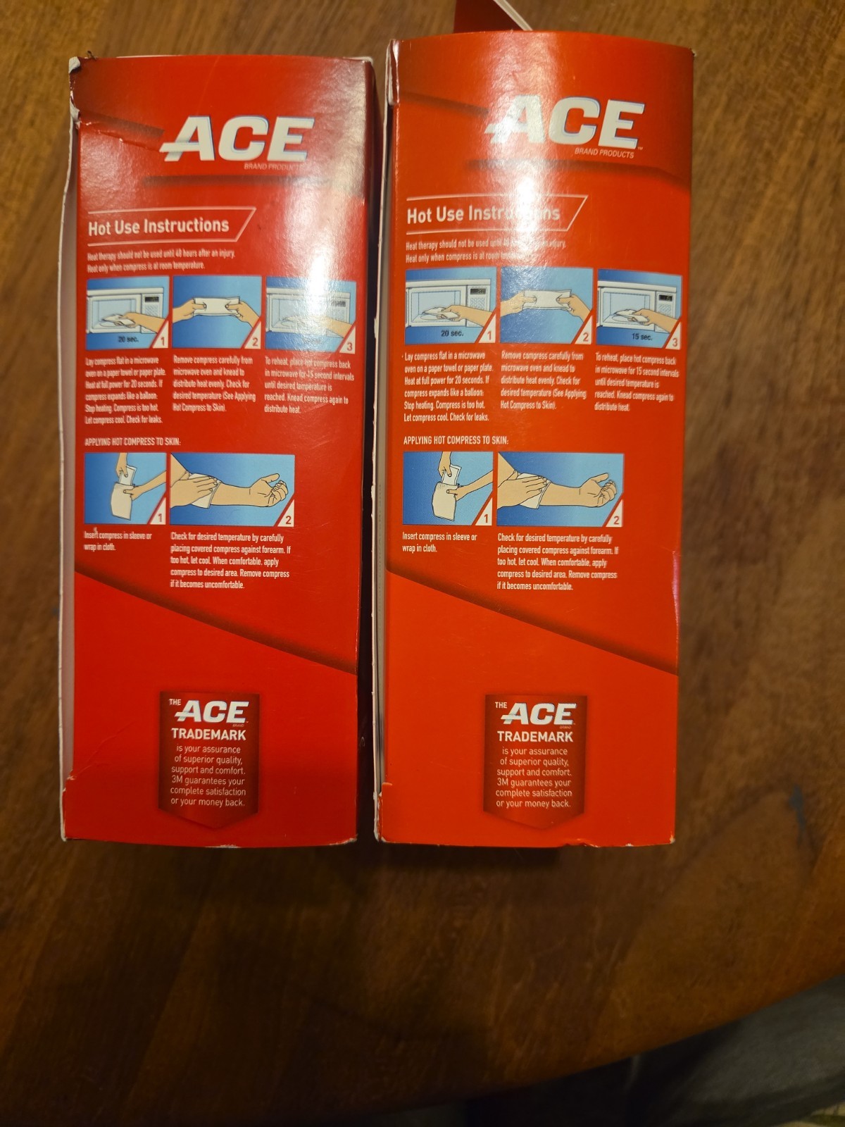 Pair Of 3M ACE Hot/Cold Compresses (Compress & Sleeve) (Compress & Wrap) N.I.B.