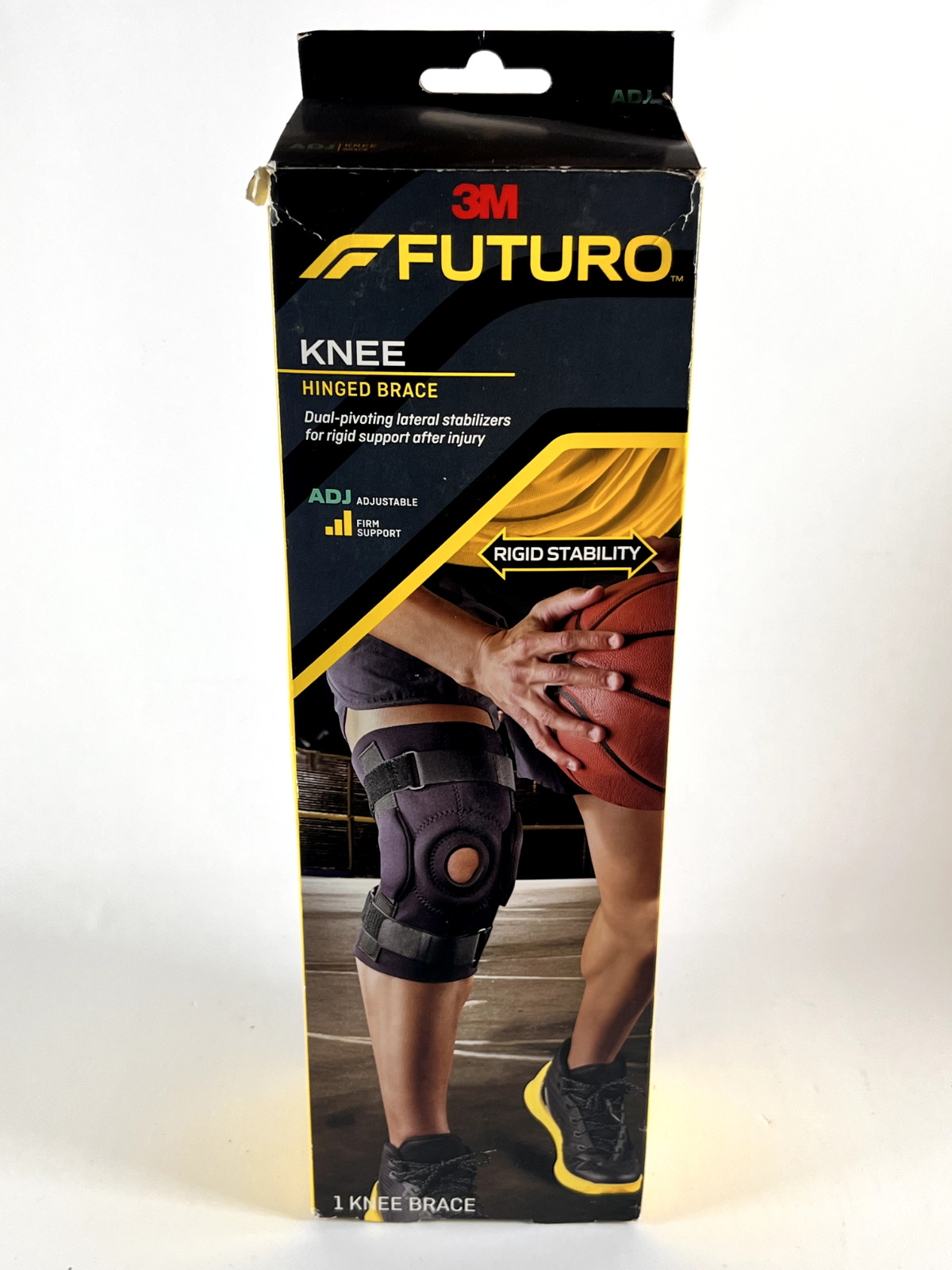3M Futuro Hinged Knee Brace – Adjustable Firm Support, Black | Stabilizing Knee