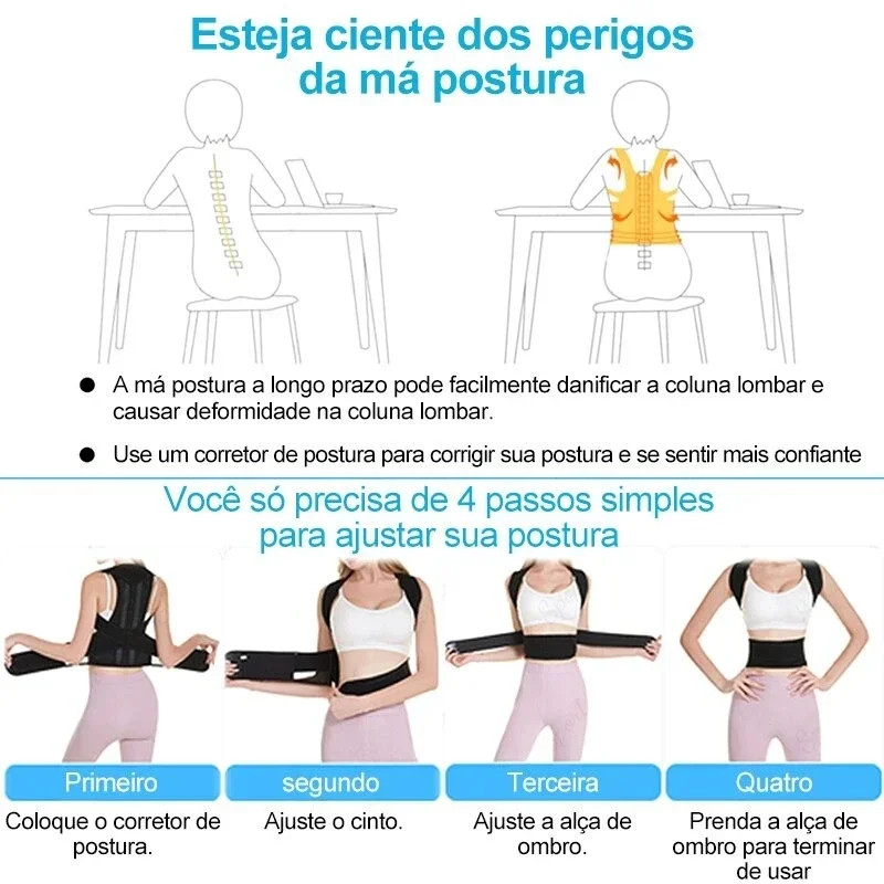 Adjustable Posture Corrector Back Support Shoulder Brace Belt for Men Women