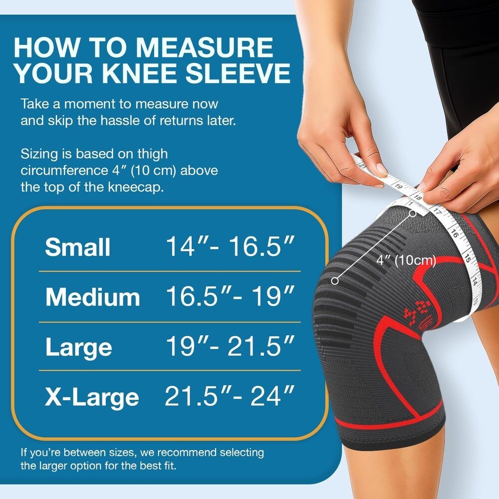 UFlex Knee Compression Sleeve Athletic Performance Support Recovery Large Sealed