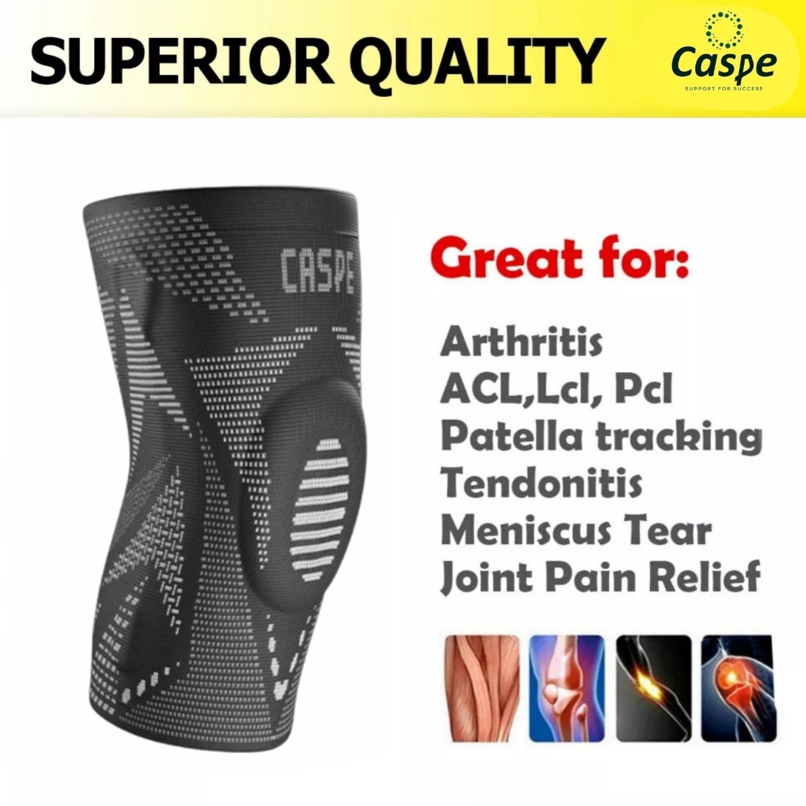 Knee Brace for Knee Pain Men and Women Knee Compression Sleeve for Torn Meniscus