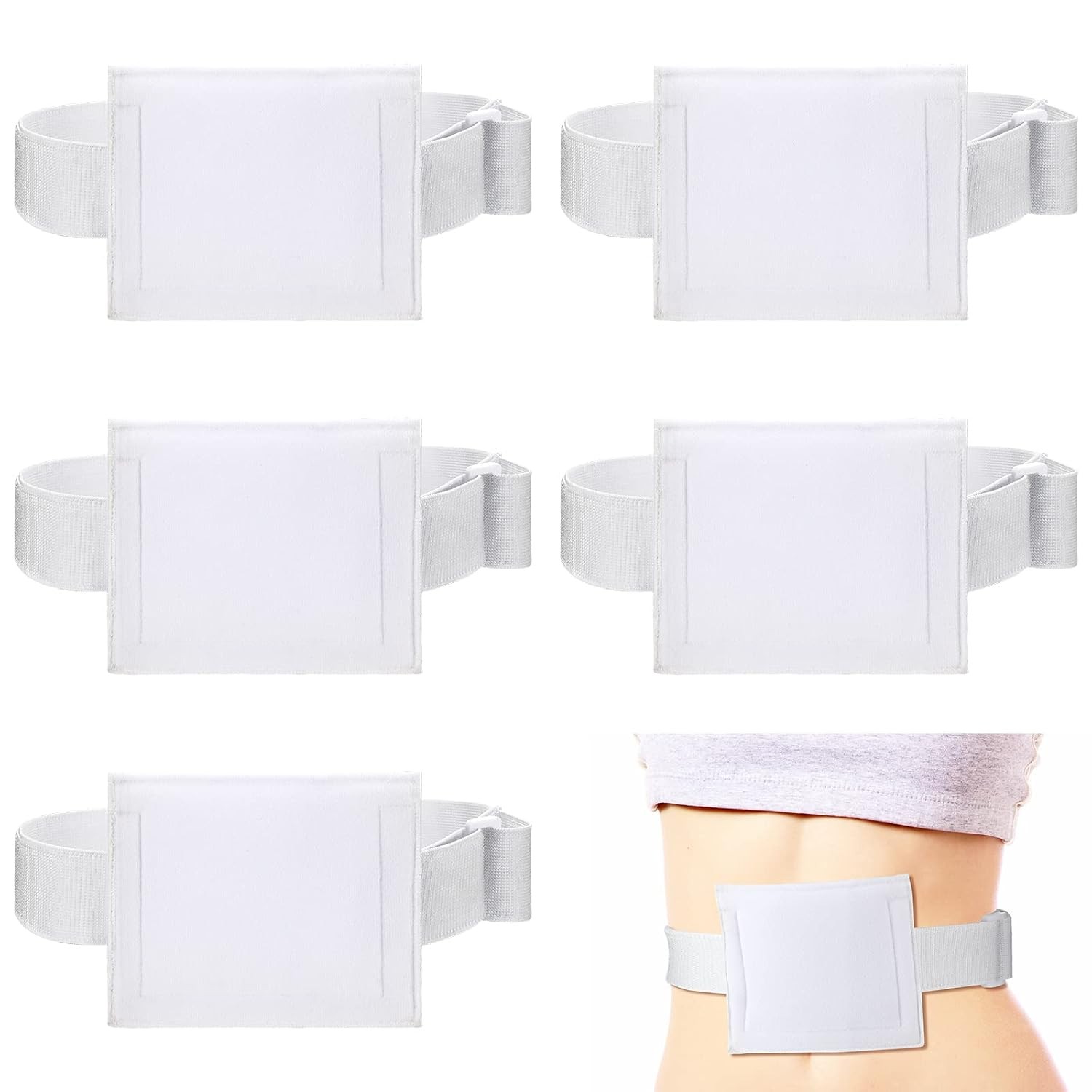 Syhood 6 Pcs Feeding Tube Holder Elastic G Belt Comfortable Peg Tube Holder Supp