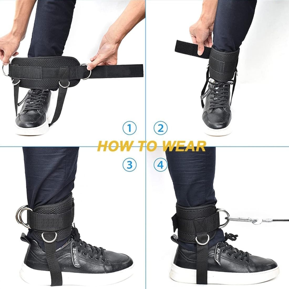 Lightweight Ankle Protectors with D-Ring Attachments – Enhance Workout Stability