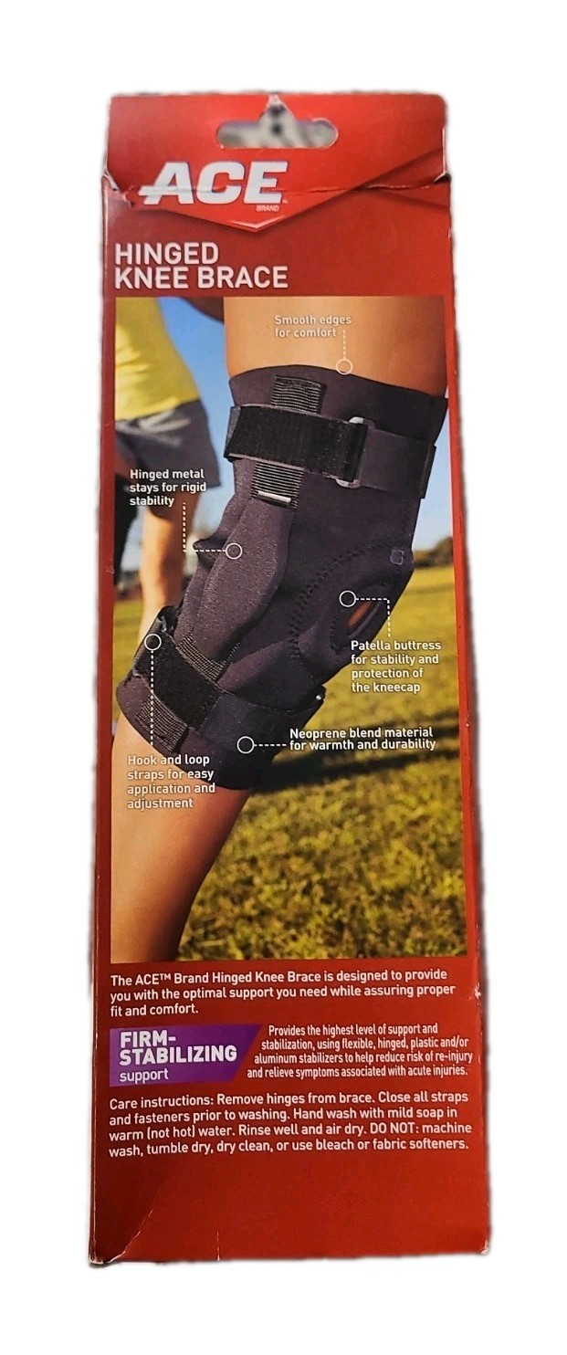 ACE Hinged Knee Brace Adjustable 209600 Pivoting Lateral Stabilizers PREOWNED