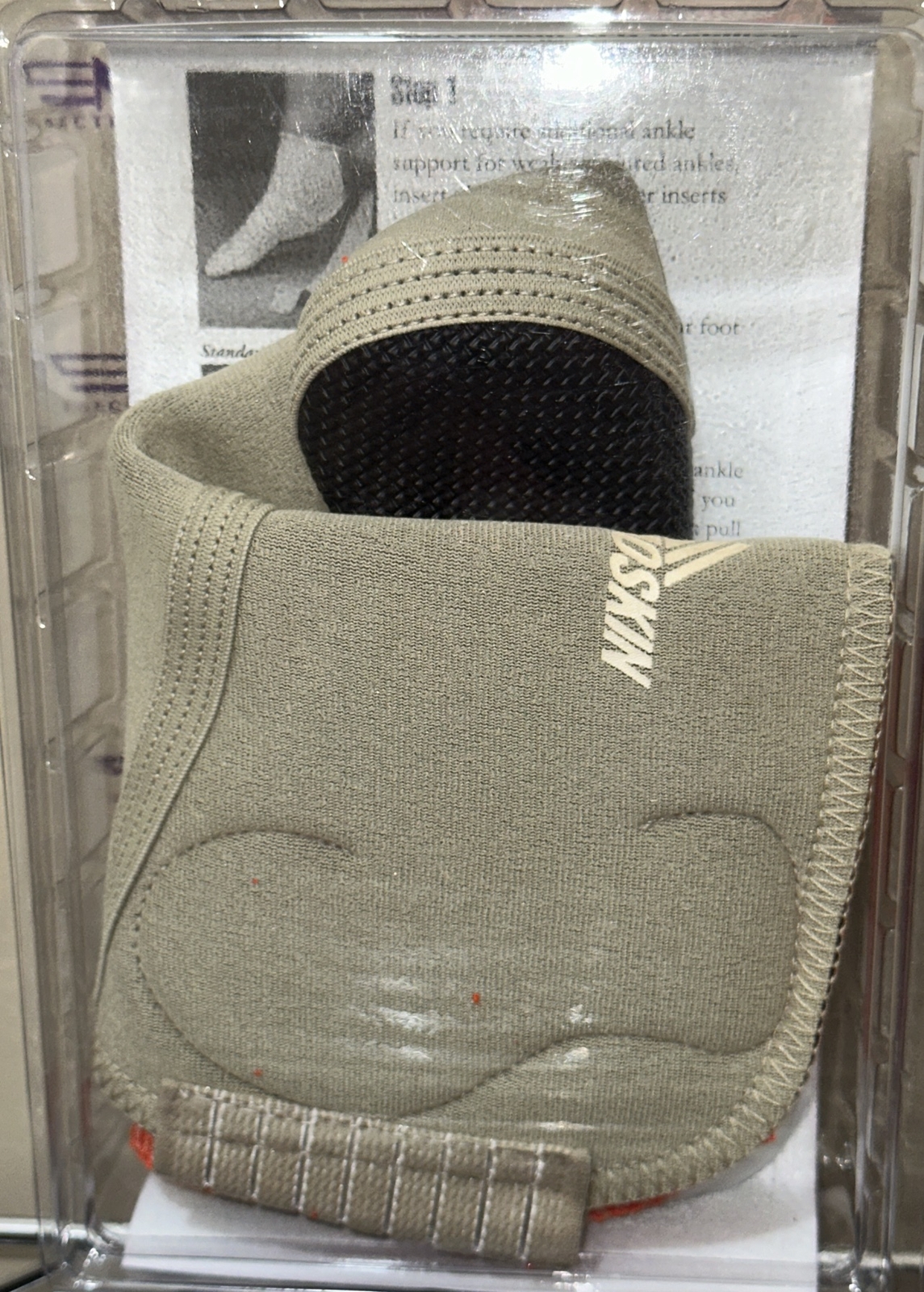 AFG Mens Womens Ankle Stabilizer Size Large Tan Thermoskin With Trioxin NEW