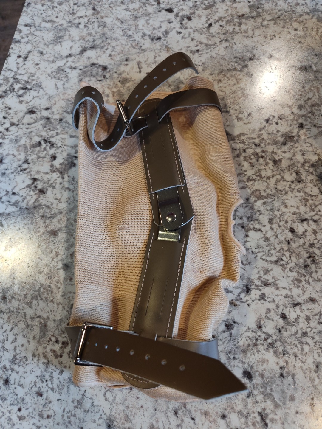 New OrthoTech Beige Hinged Knee Brace Adult Large Heavy Duty With Two Straps