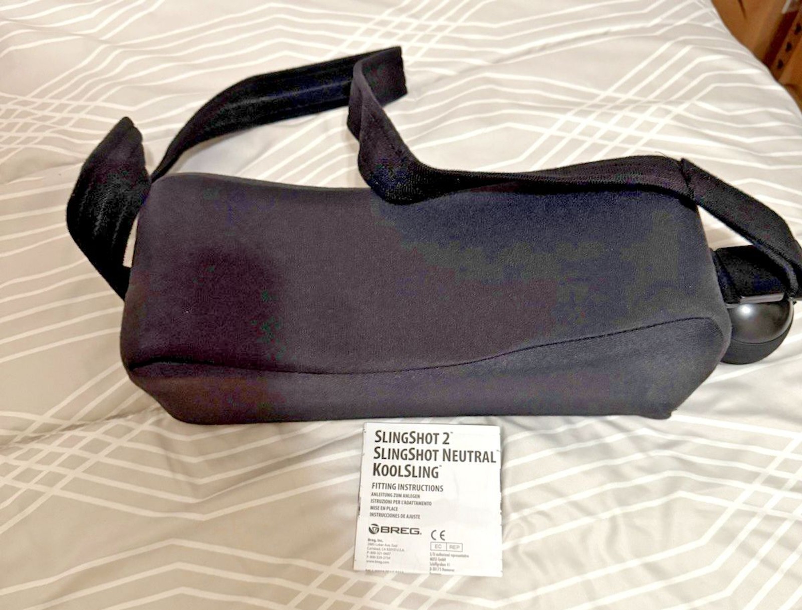 BREG SLING SHOT 2 Shoulder Support Sling Black LARGE w/ Ball Orthotics
