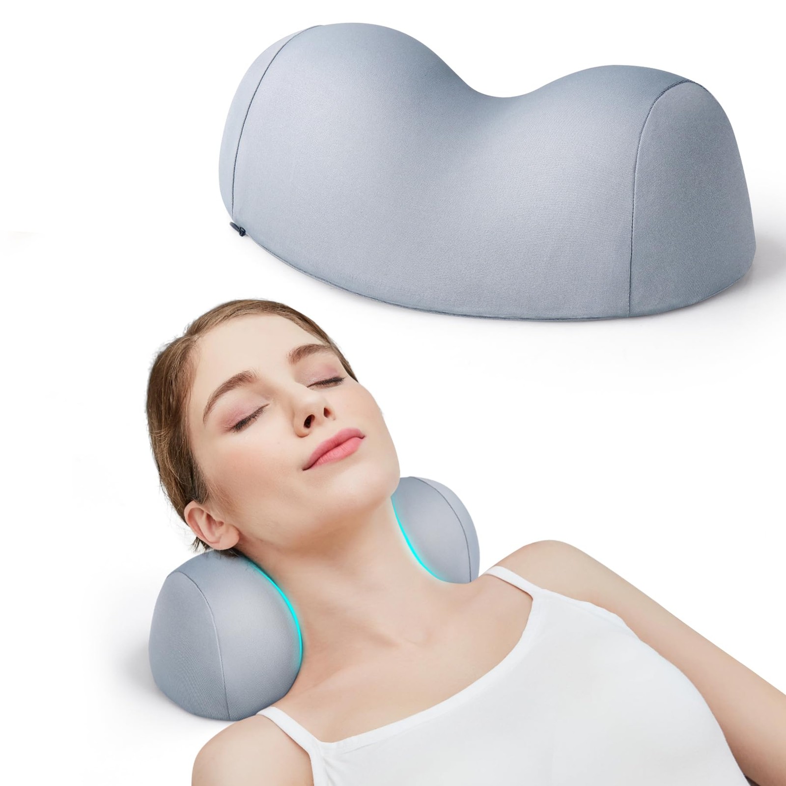 ComfortLife Small Neck Stretcher Pillow for Pain Relief, Medium Soft Cervical…