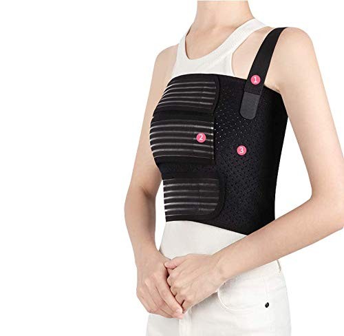 Rib Brace Broken Rib Belt Chest Brace Elastic Rib Support Brace for Men and W…