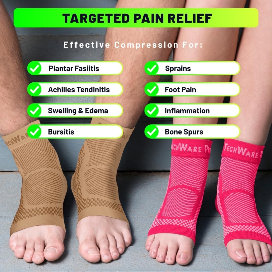 Ankle Compression Sleeve Plantar Fasciitis Brace Arch Support Foot Pain Relief