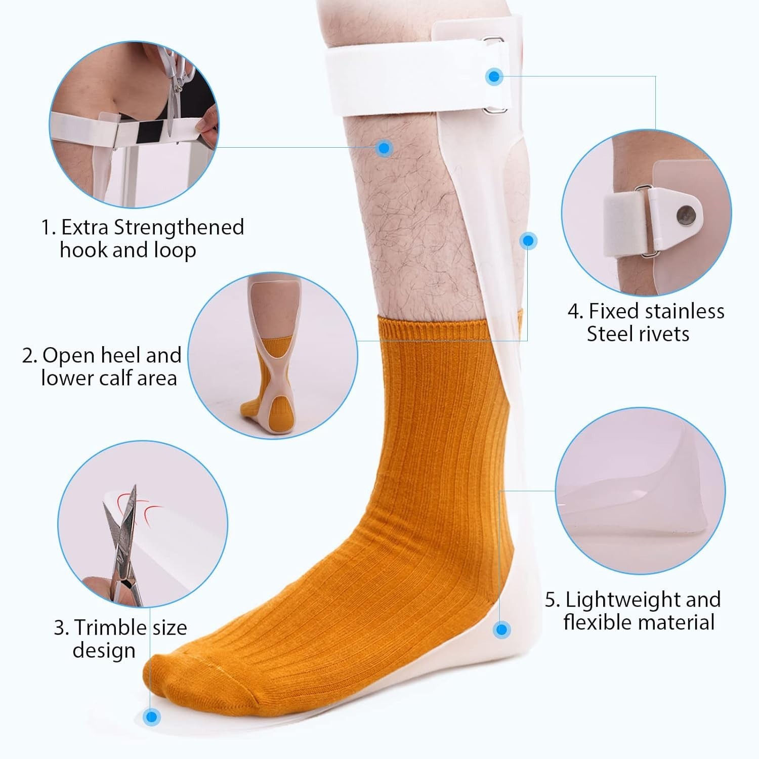 Shuyan Jiao AFO Foot Drop Brace with Shoes for Stroke Hemiplegia Classic XL-Left