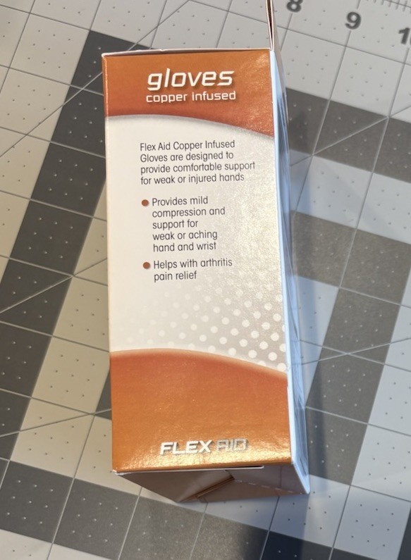 Flex Aid Gloves Copper Infused Large/X-Large 1 Pair Helps With Arthritis!!